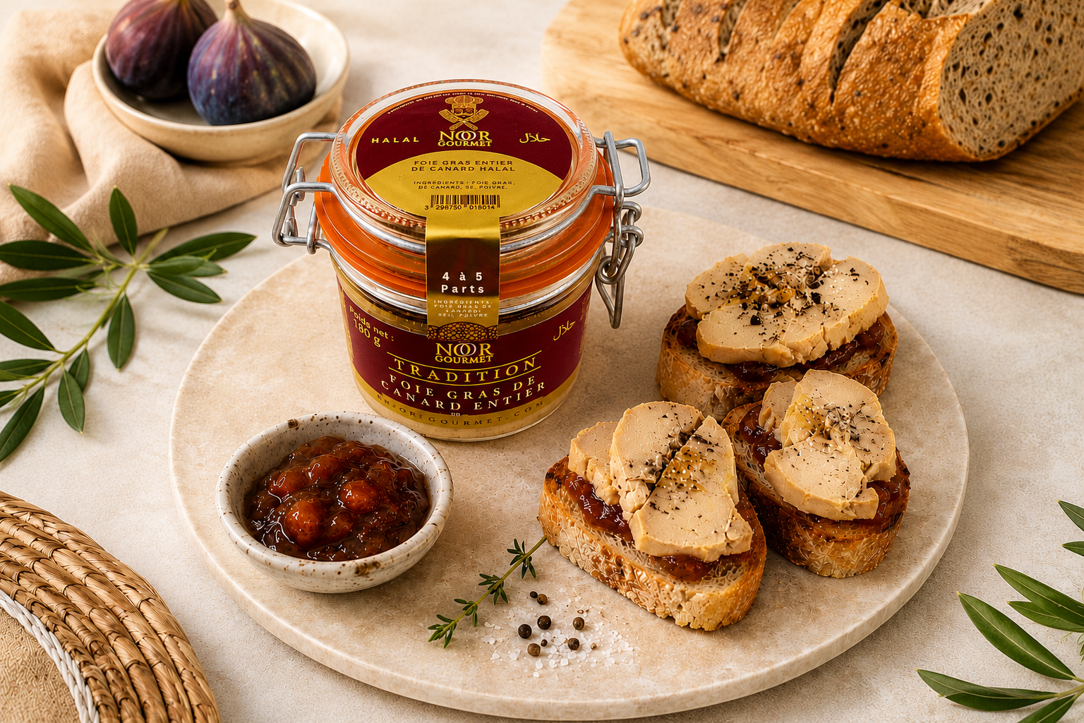 Foie gras et toasts gourmets
