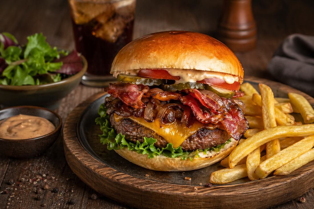 Burger Gourmet au Bacon de Veau Halal