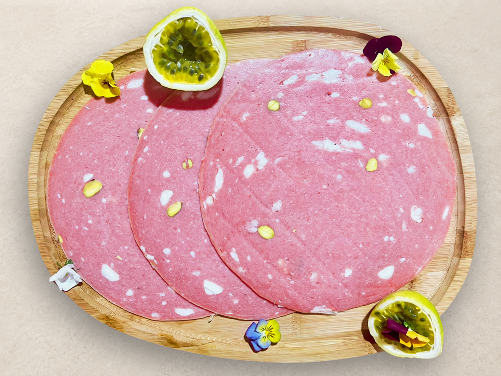 Mortadelle fine de veau halal à la pistache en tranches